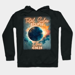 Total Solar Eclipse 2024 Ohio Art Science Men Women Kids Hoodie